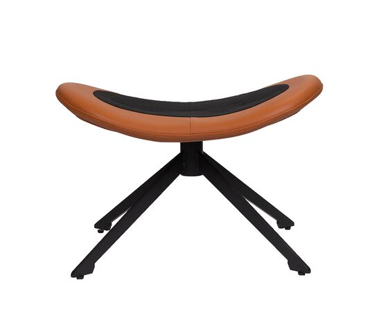 Оттоманка BLISS оранж/серый, экокожа, шенилл, изображение 2 | Интернет магазин мебели и декора LifeDekor