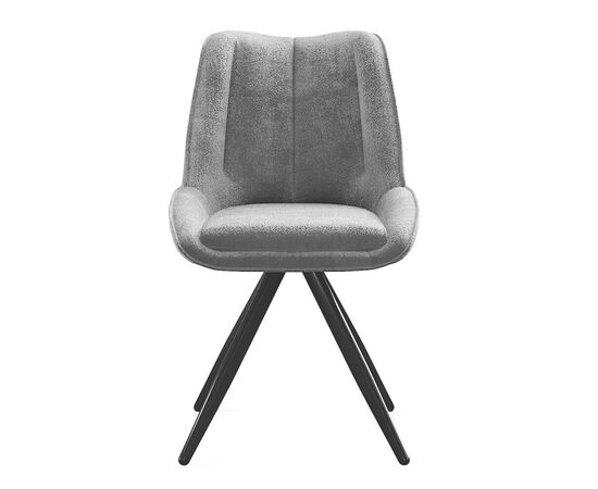 Стул DikLine 504 поворотный BL13 серый, ножки черные, изображение 4 | Интернет магазин мебели и декора LifeDekor