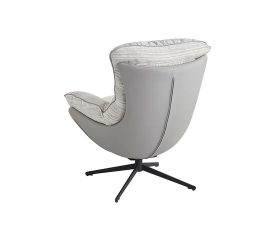 Кресло HUG серый в полоску, экокожа, шенилл, изображение 5 | Интернет магазин мебели и декора LifeDekor