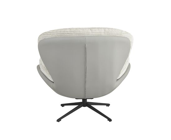 Кресло BLISS серый, экокожа, шенилл, изображение 6 | Интернет магазин мебели и декора LifeDekor