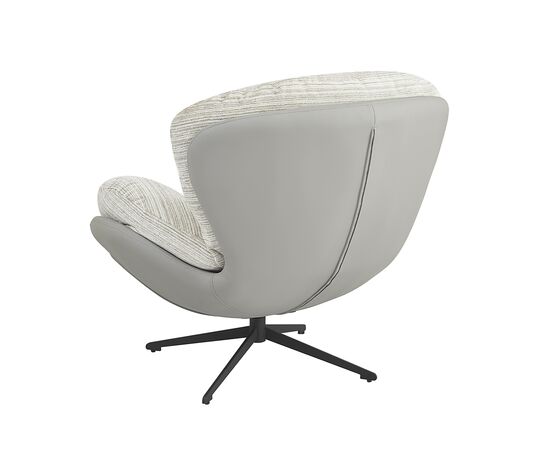 Кресло BLISS серый, экокожа, шенилл, изображение 5 | Интернет магазин мебели и декора LifeDekor