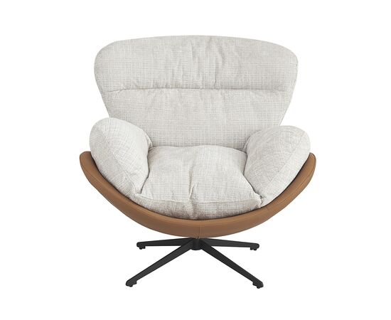 Кресло BLISS оранж/серый, экокожа, шенилл, изображение 3 | Интернет магазин мебели и декора LifeDekor