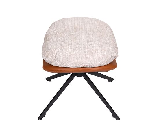 Оттоманка BLISS оранж/серый, экокожа, шенилл, изображение 10 | Интернет магазин мебели и декора LifeDekor