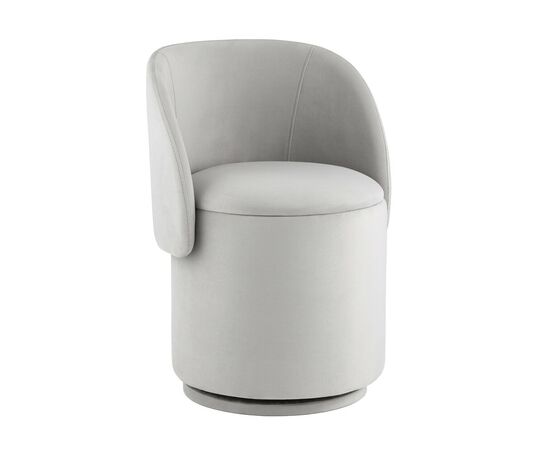 Пуф-трансформер Таунсвилл вращающийся с ящиком велюр светло-серый | Интернет магазин мебели и декора LifeDekor
