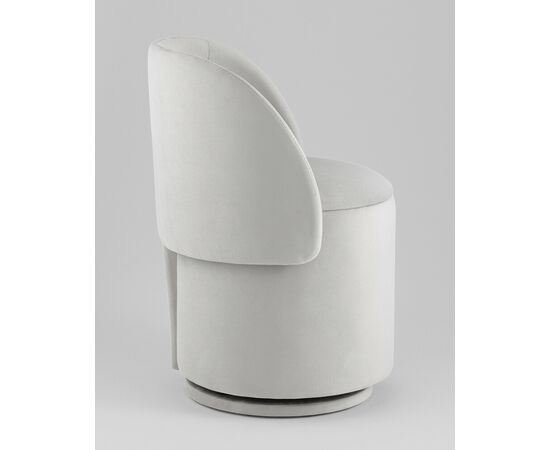 Пуф-трансформер Таунсвилл вращающийся с ящиком велюр светло-серый, изображение 4 | Интернет магазин мебели и декора LifeDekor