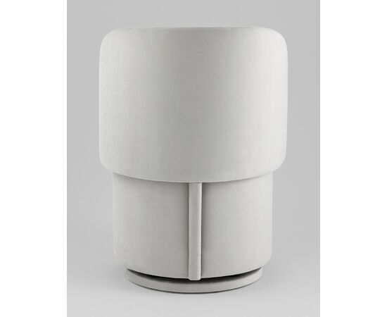 Пуф-трансформер Таунсвилл вращающийся с ящиком велюр светло-серый, изображение 5 | Интернет магазин мебели и декора LifeDekor