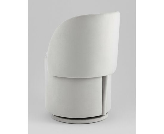 Пуф-трансформер Таунсвилл вращающийся с ящиком велюр светло-серый, изображение 6 | Интернет магазин мебели и декора LifeDekor