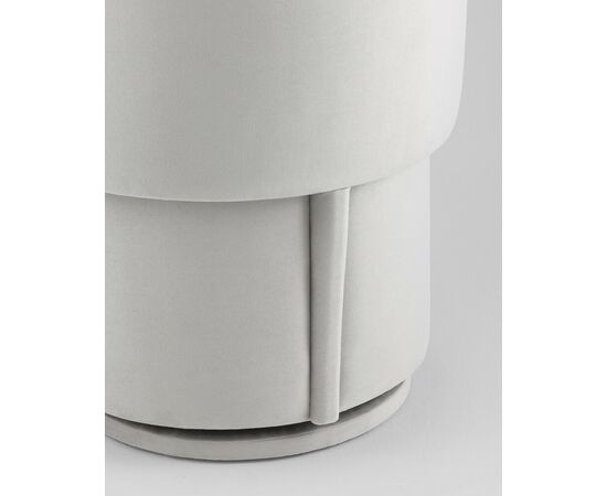 Пуф-трансформер Таунсвилл вращающийся с ящиком велюр светло-серый, изображение 9 | Интернет магазин мебели и декора LifeDekor