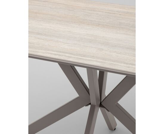 Стол Marmer 120-180/80/76 см подстолье металл капучино, изображение 8 | Интернет магазин мебели и декора LifeDekor