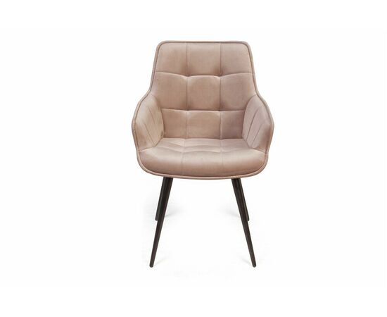 Стул Capri  поворотный 360 градусов, бархат бежевый 5 / опора конус, изображение 2 | Интернет магазин мебели и декора LifeDekor