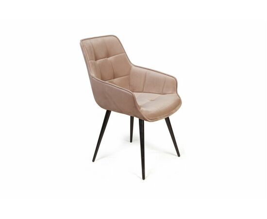 Стул Capri  поворотный 360 градусов, бархат бежевый 5 / опора конус | Интернет магазин мебели и декора LifeDekor