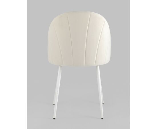 Стул Логан SN велюр молочный белые ножки, изображение 9 | Интернет магазин мебели и декора LifeDekor