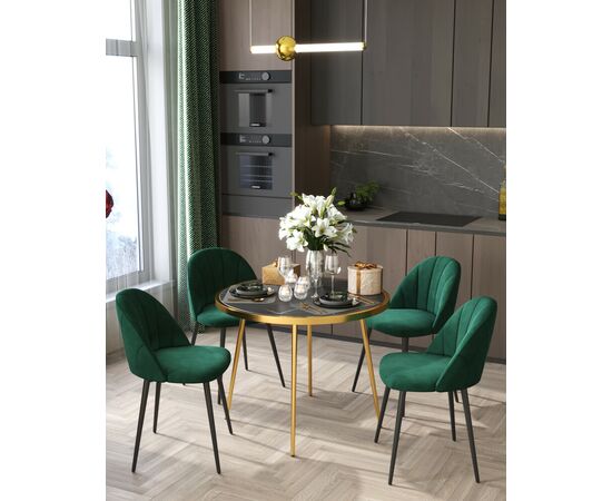 Стул Логан SN велюр зелёный, изображение 4 | Интернет магазин мебели и декора LifeDekor
