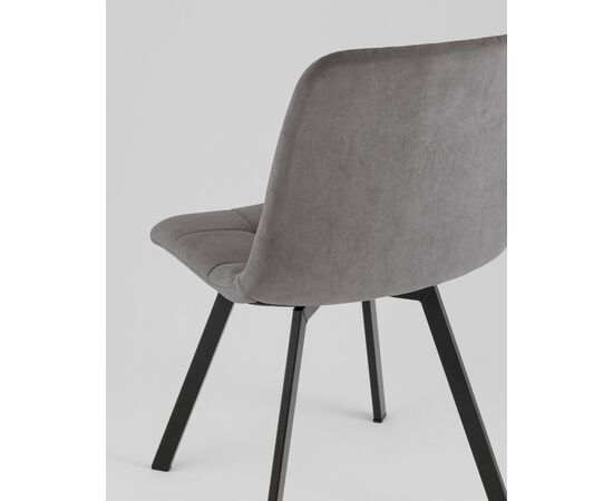 Стул Одди Original Square велюр серый, изображение 7 | Интернет магазин мебели и декора LifeDekor