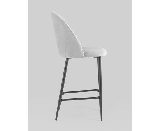 Стул полубарный Логан SN велюр светло-серый, изображение 3 | Интернет магазин мебели и декора LifeDekor