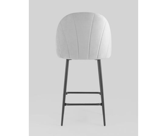 Стул полубарный Логан SN велюр светло-серый, изображение 5 | Интернет магазин мебели и декора LifeDekor