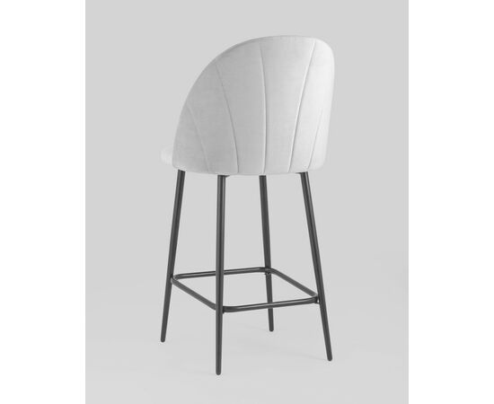 Стул полубарный Логан SN велюр светло-серый, изображение 6 | Интернет магазин мебели и декора LifeDekor