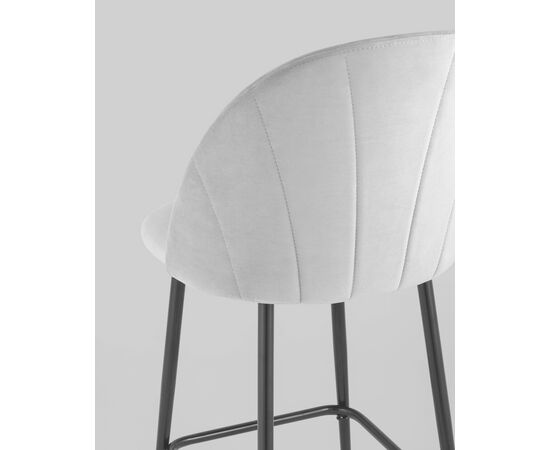 Стул полубарный Логан SN велюр светло-серый, изображение 7 | Интернет магазин мебели и декора LifeDekor