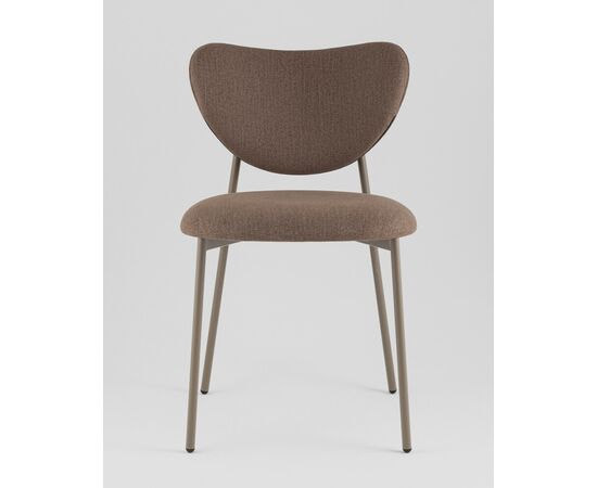 Стул Rina велюр коричневый каркас бежево-серый, изображение 3 | Интернет магазин мебели и декора LifeDekor