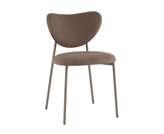 Стул Rina велюр коричневый каркас бежево-серый | Интернет магазин мебели и декора LifeDekor