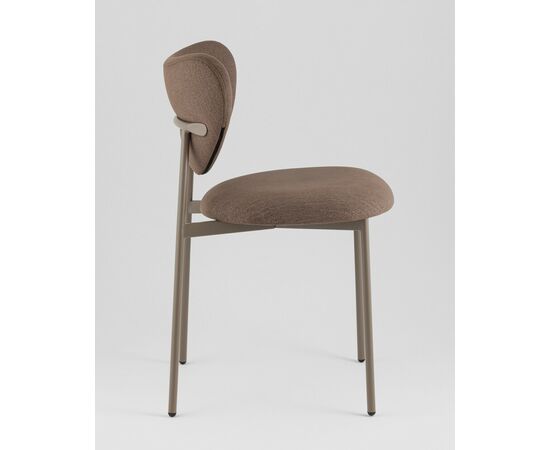 Стул Rina велюр коричневый каркас бежево-серый, изображение 4 | Интернет магазин мебели и декора LifeDekor