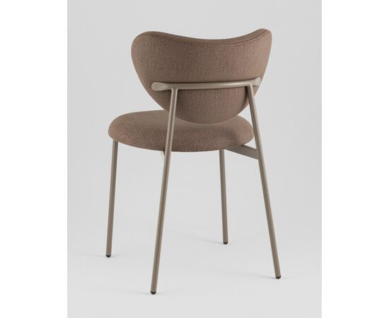 Стул Rina велюр коричневый каркас бежево-серый, изображение 6 | Интернет магазин мебели и декора LifeDekor