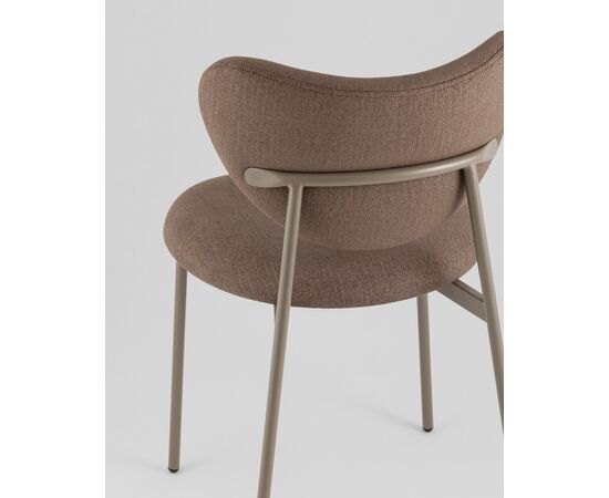 Стул Rina велюр коричневый каркас бежево-серый, изображение 7 | Интернет магазин мебели и декора LifeDekor