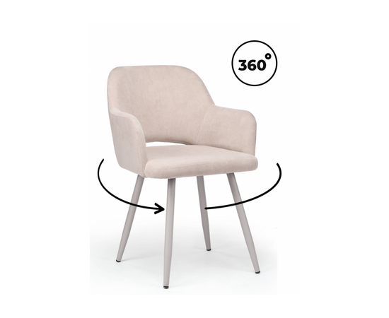 Стул на металлокаркасе Эолин 360 латте (glory 10) / серый | Интернет магазин мебели и декора LifeDekor