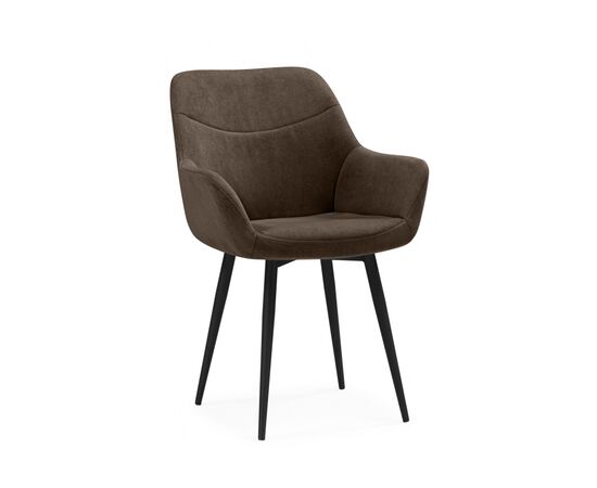 Стул на металлокаркасе Флюид коричневый (glory 08) / черный | Интернет магазин мебели и декора LifeDekor