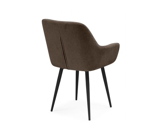 Стул на металлокаркасе Флюид коричневый (glory 08) / черный, изображение 4 | Интернет магазин мебели и декора LifeDekor