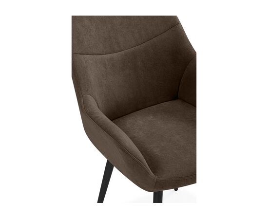 Стул на металлокаркасе Флюид коричневый (glory 08) / черный, изображение 6 | Интернет магазин мебели и декора LifeDekor