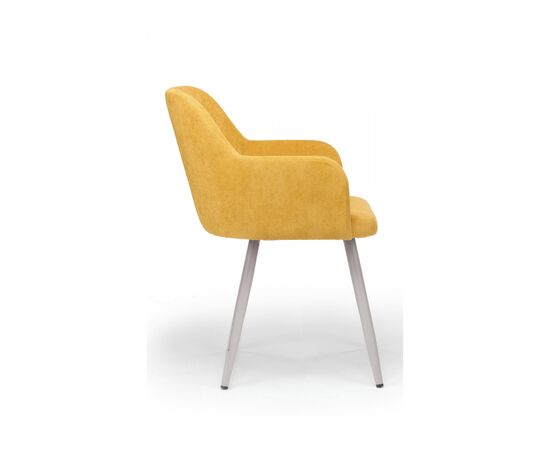 Стул на металлокаркасе Инфини 360 горчичный (ocean 016) / серый, изображение 4 | Интернет магазин мебели и декора LifeDekor