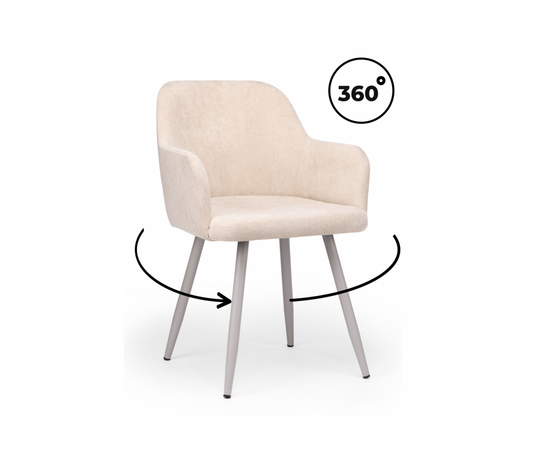 Стул на металлокаркасе Инфини 360 латте (ocean 003) / серый | Интернет магазин мебели и декора LifeDekor