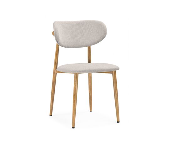 Стул на металлокаркасе Lisbon бежевый / цвет дерева | Интернет магазин мебели и декора LifeDekor