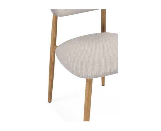 Стул на металлокаркасе Lisbon бежевый / цвет дерева, изображение 6 | Интернет магазин мебели и декора LifeDekor