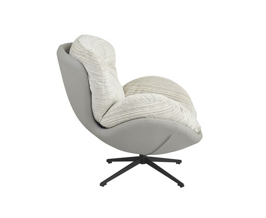 Кресло BLISS серый, экокожа, шенилл, изображение 4 | Интернет магазин мебели и декора LifeDekor