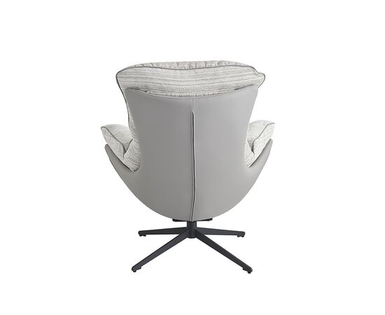 Кресло HUG серый в полоску, экокожа, шенилл, изображение 6 | Интернет магазин мебели и декора LifeDekor