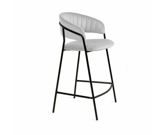 Стул полубарный Kelly, бархат светло-серый 04 | Интернет магазин мебели и декора LifeDekor