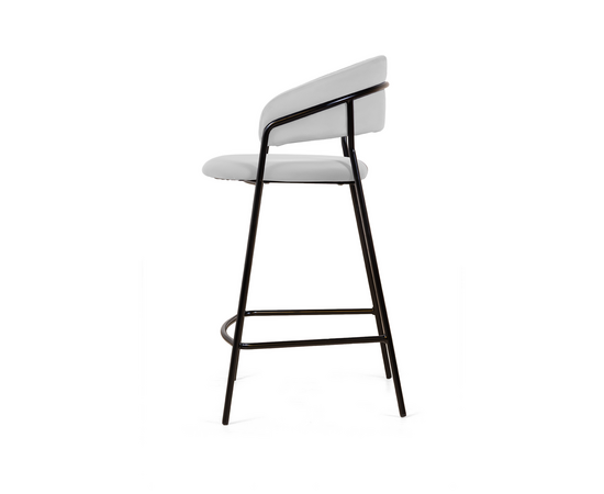 Стул полубарный Kelly, бархат светло-серый 04, изображение 3 | Интернет магазин мебели и декора LifeDekor