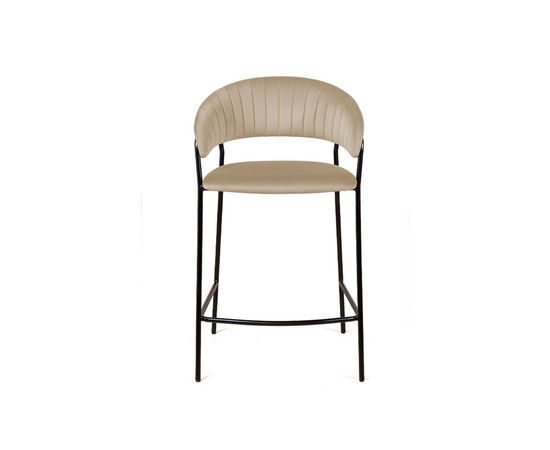 Стул полубарный Kelly, бархат бежевый 5, изображение 3 | Интернет магазин мебели и декора LifeDekor