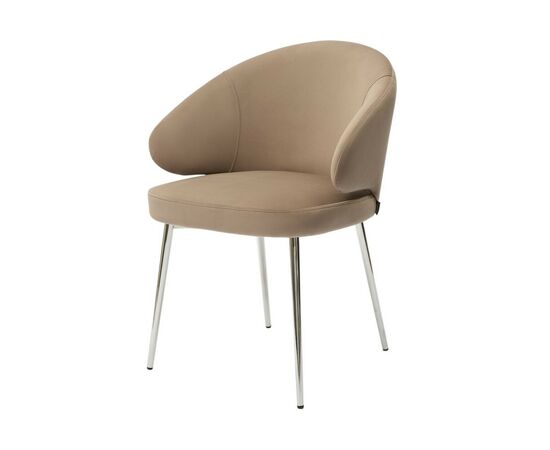 Дизайнерский стул Cosmos на усиленной опоре, латте, основание хром, изображение 4 | Интернет магазин мебели и декора LifeDekor