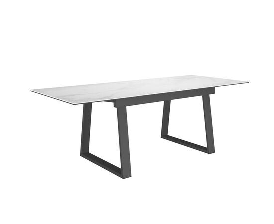 Стол DikLine DZ160 Мрамор Кристал белый/черные (2 уп.), изображение 3 | Интернет магазин мебели и декора LifeDekor