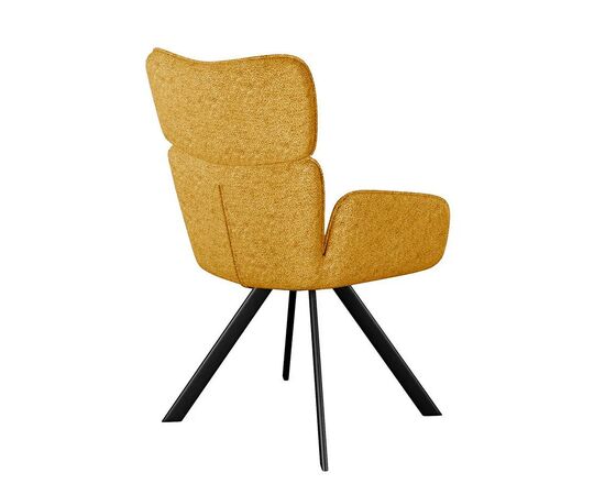 Стул DikLine 501 поворотный NS Gold горчица, ножки черные, изображение 4 | Интернет магазин мебели и декора LifeDekor