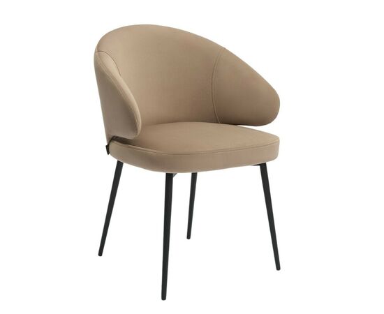 Дизайнерский стул Cosmos на усиленной опоре, латте, основание черный | Интернет магазин мебели и декора LifeDekor