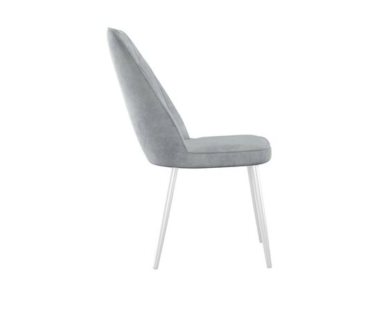 Стул DikLine 327 поворотный B22 GREY, ножки белые, изображение 4 | Интернет магазин мебели и декора LifeDekor