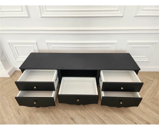 ТВ-тумба "Версаль" Асти (черный матовый) Вис, изображение 5 | Интернет магазин мебели и декора LifeDekor