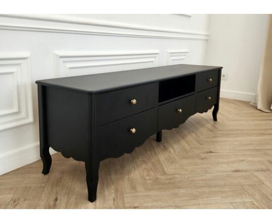 ТВ-тумба "Версаль" Асти (черный матовый) Вис, изображение 7 | Интернет магазин мебели и декора LifeDekor