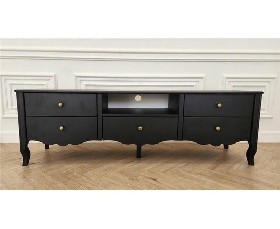 ТВ-тумба "Версаль" Асти (черный матовый) Вис | Интернет магазин мебели и декора LifeDekor