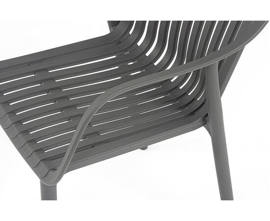 "Мохито" стул пластиковый, цвет темно-серый, изображение 6 | Интернет магазин мебели и декора LifeDekor