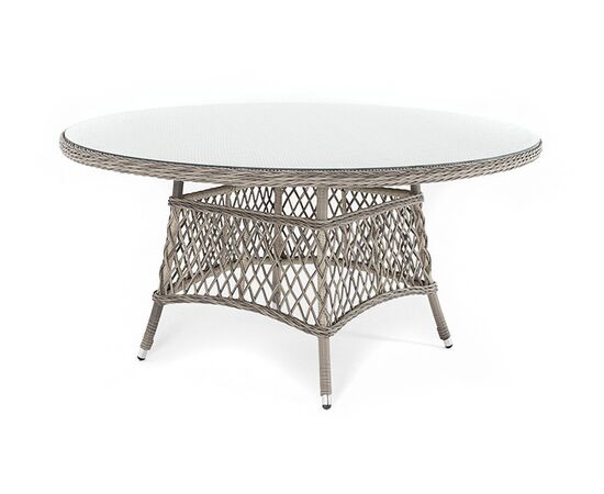 "Эспрессо" плетеный круглый стол, диаметр 150 см, цвет бежевый | Интернет магазин мебели и декора LifeDekor